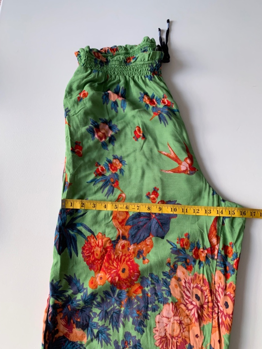 Anthropologie Sleep Pant Pajamas Lounge Hummingbirds Green Size XL - Picture 12 of 16